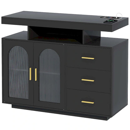 39Wide Sideboard With LED Light - N/A