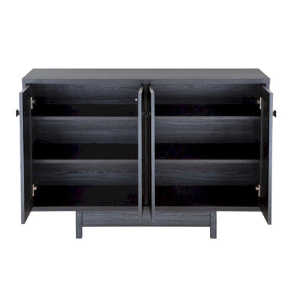 Q-Max 47W Sideboard Storage Cabinet, Dining Server Cupboard Buffet Table with Two Storage Cabinets