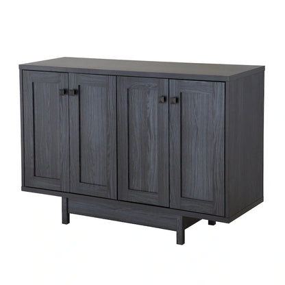 Q-Max 47W Sideboard Storage Cabinet, Dining Server Cupboard Buffet Table with Two Storage Cabinets