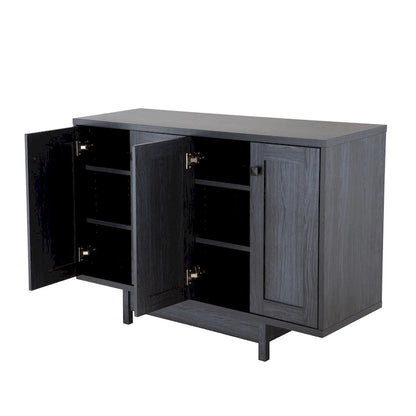 Q-Max 47W Sideboard Storage Cabinet, Dining Server Cupboard Buffet Table with Two Storage Cabinets
