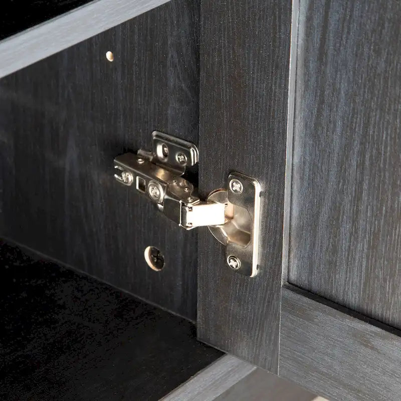 Q-Max 47W Sideboard Storage Cabinet, Dining Server Cupboard Buffet Table with Two Storage Cabinets