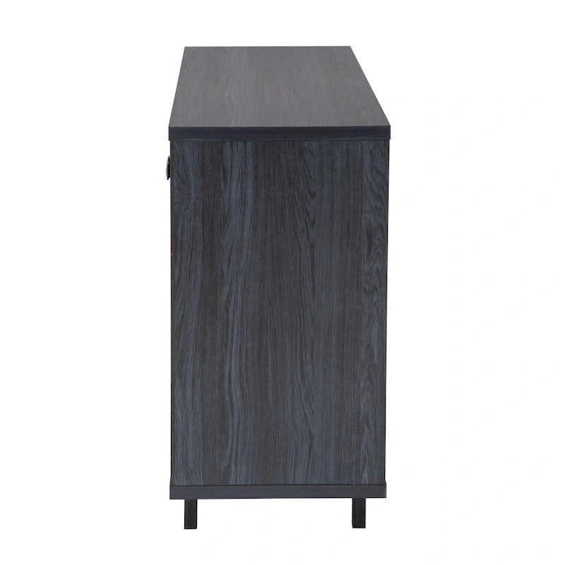 Q-Max 47W Sideboard Storage Cabinet, Dining Server Cupboard Buffet Table with Two Storage Cabinets