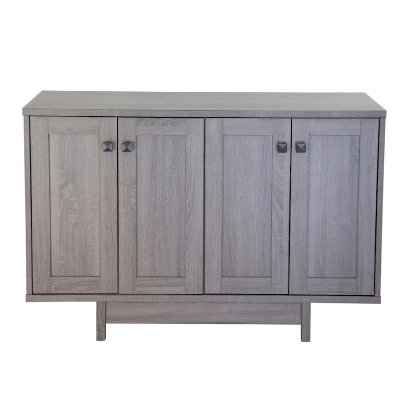 Q-Max 47W Sideboard Storage Cabinet, Dining Server Cupboard Buffet Table with Two Storage Cabinets