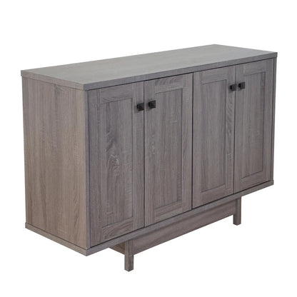 Q-Max 47W Sideboard Storage Cabinet, Dining Server Cupboard Buffet Table with Two Storage Cabinets