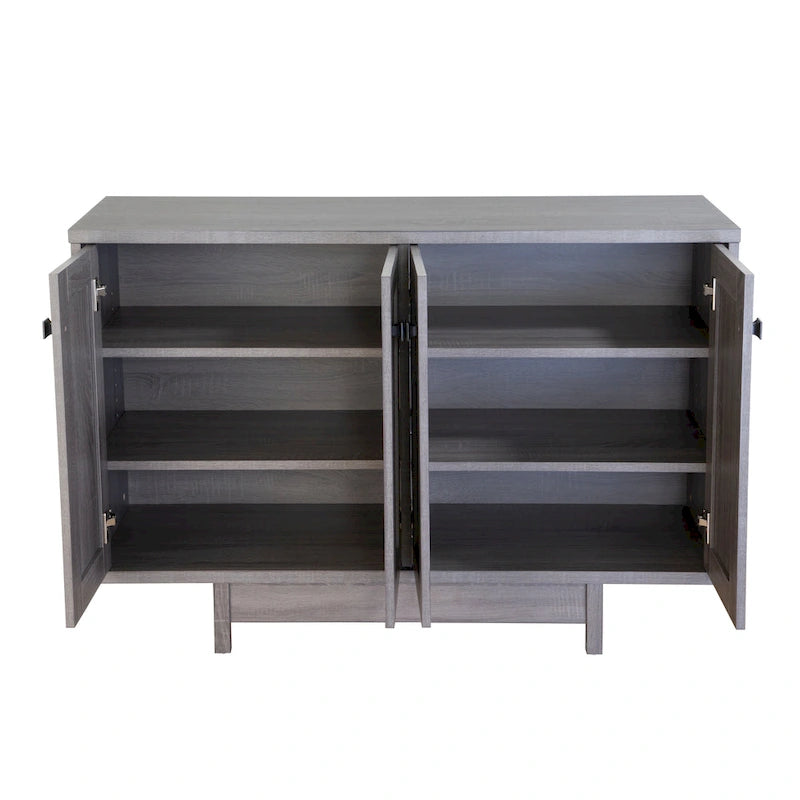 Q-Max 47W Sideboard Storage Cabinet, Dining Server Cupboard Buffet Table with Two Storage Cabinets