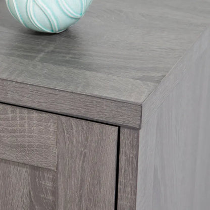 Q-Max 47W Sideboard Storage Cabinet, Dining Server Cupboard Buffet Table with Two Storage Cabinets