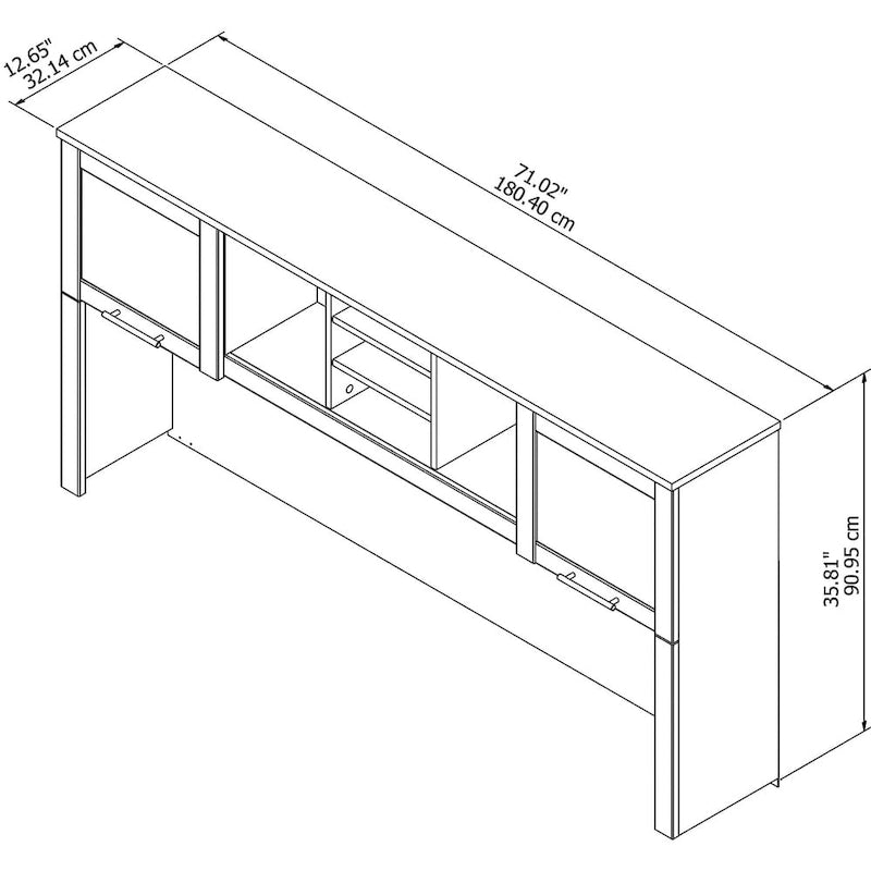 Cherry Finish Hutch for L-shaped Desk (Hutch Only)
