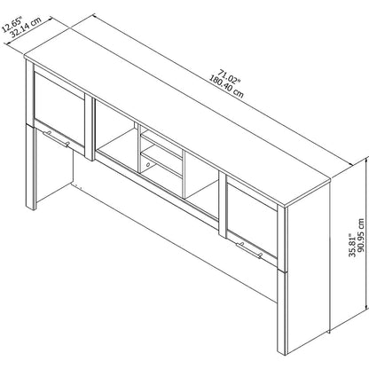 Cherry Finish Hutch for L-shaped Desk (Hutch Only)