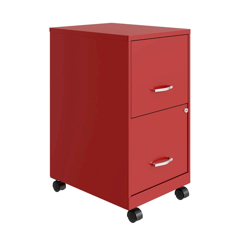 Space Solutions 18 2 Drawer Smart Vertical File Cabinet, Lava Red