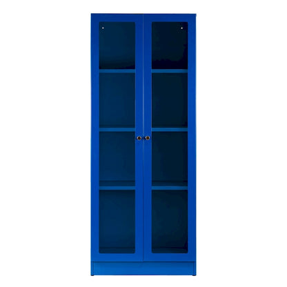 Avice 59-inch Blue French Door Metal Cabinet