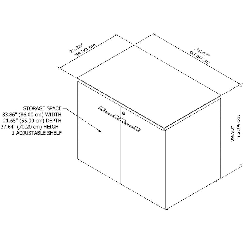Office 500 36-inch 2-door Storage Cabinet by Bush Business Furniture