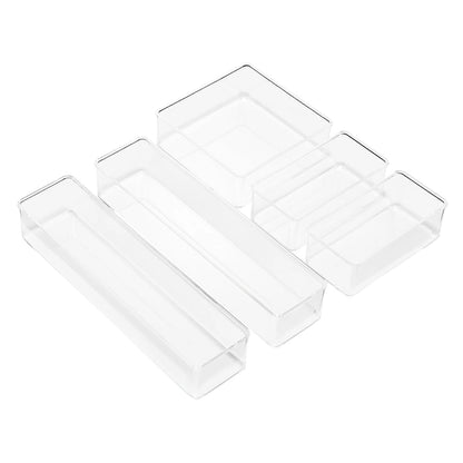 Clear Drawer Organizer Set for Office Storage
