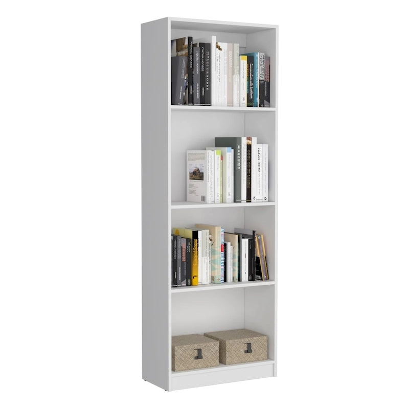 Kenyon Tall 4-Shelf wide and Cabinet Bookcase Set of 2