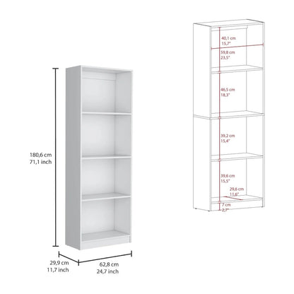 Kenyon Tall 4-Shelf wide and Cabinet Bookcase Set of 2