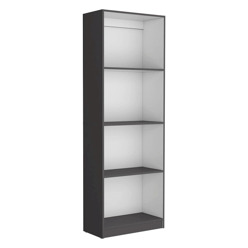Kenyon Tall 4-Shelf wide and Cabinet Bookcase Set of 2