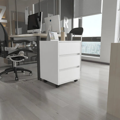 FM Furniture Vienna Three Drawers Filing Cabinet Roller Blade Glide