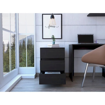 FM Furniture Vienna Three Drawers Filing Cabinet Roller Blade Glide