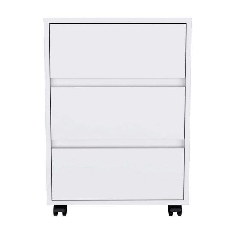 FM Furniture Vienna Three Drawers Filing Cabinet Roller Blade Glide