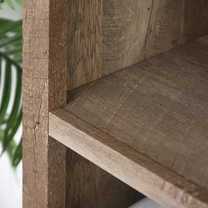 HOMCOM Multifunctional Storage Cabinet Bookcase with Adjustable Shelves Display Rack for Study, Kitchen, Living Room, Nature