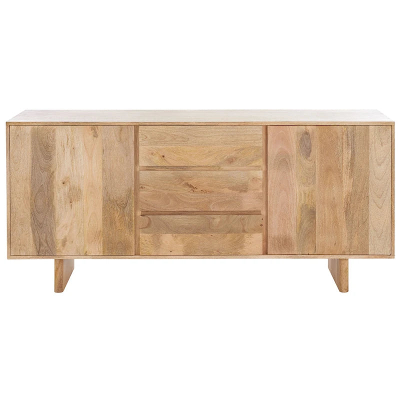 Couture Zhanat Natural Wood Sideboard - 63 W x 18 D x 29 H - 63Wx18Dx29H Cabinet - image 4