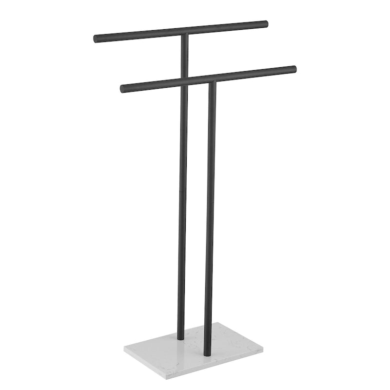 Countertop Double-T Towel Holder with Marble Base