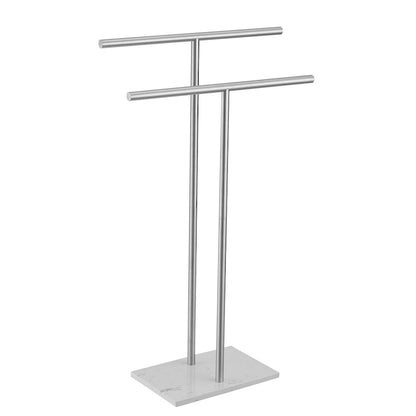 Countertop Double-T Towel Holder with Marble Base
