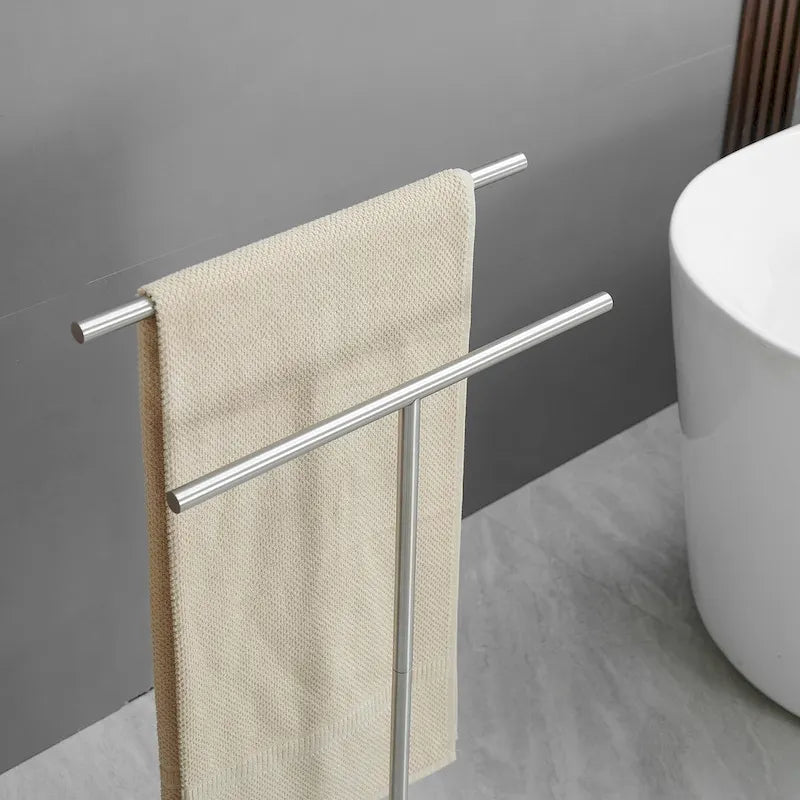 Countertop Double-T Towel Holder with Marble Base