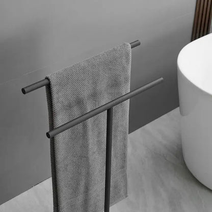 Countertop Double-T Towel Holder with Marble Base