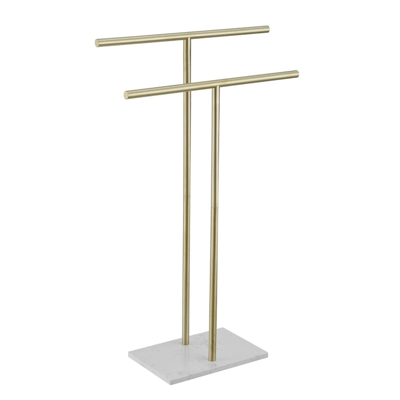 Countertop Double-T Towel Holder with Marble Base