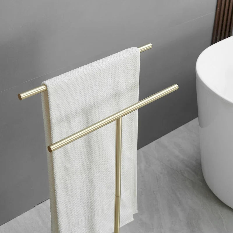 Countertop Double-T Towel Holder with Marble Base