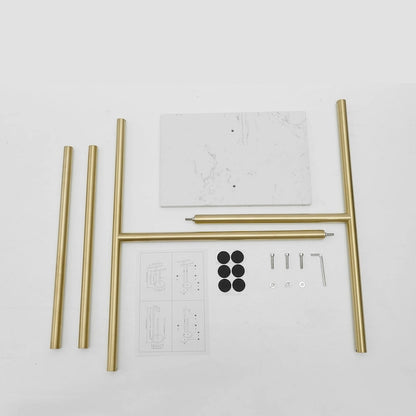 Countertop Double-T Towel Holder with Marble Base