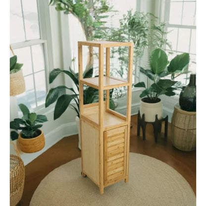 Porch & Den Burning Tree Solid Bamboo Spa Storage Tower Cabinet