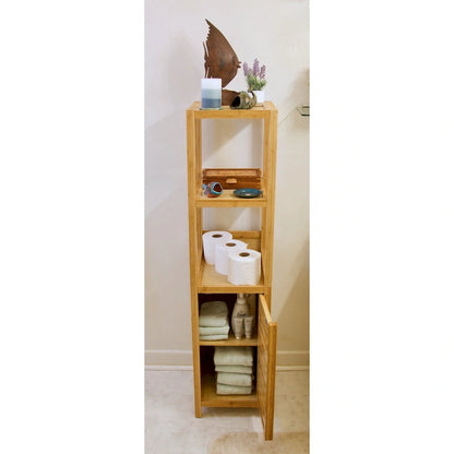 Porch & Den Burning Tree Solid Bamboo Spa Storage Tower Cabinet