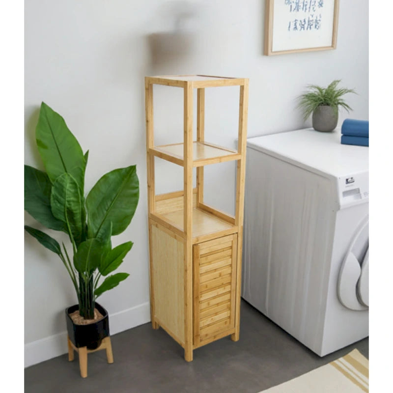 Porch & Den Burning Tree Solid Bamboo Spa Storage Tower Cabinet