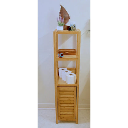 Porch & Den Burning Tree Solid Bamboo Spa Storage Tower Cabinet