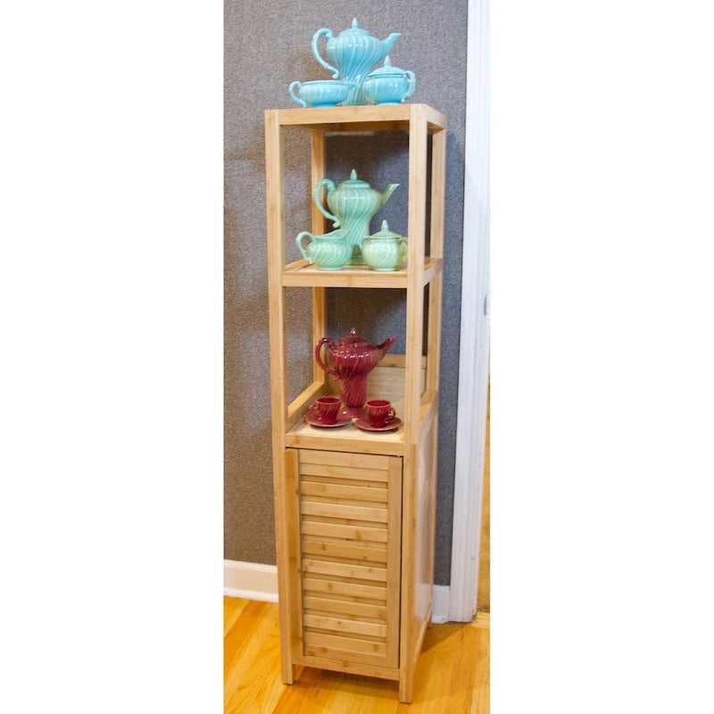 Porch & Den Burning Tree Solid Bamboo Spa Storage Tower Cabinet