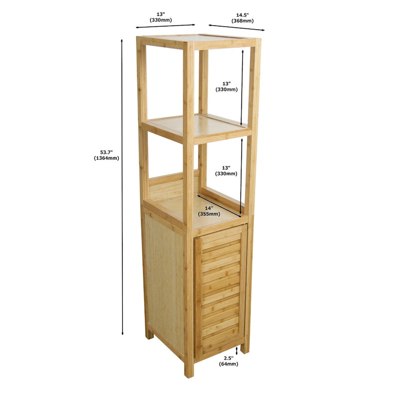 Porch & Den Burning Tree Solid Bamboo Spa Storage Tower Cabinet