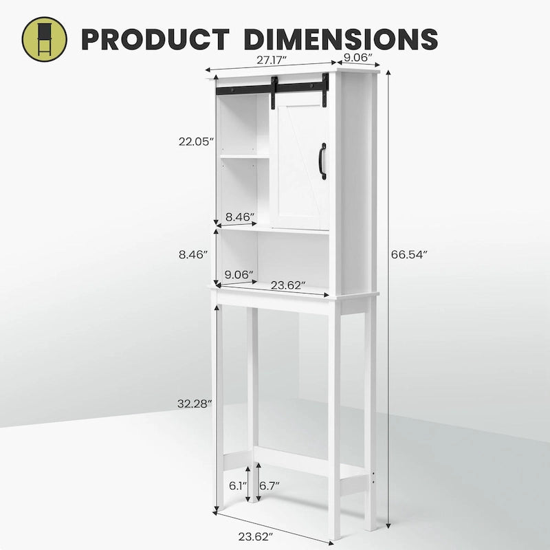Bath Storage Cabinet Bathroom Space Saver Over the Toilet Bath Fixtures Bathroom Organizer Shelf - See Picture