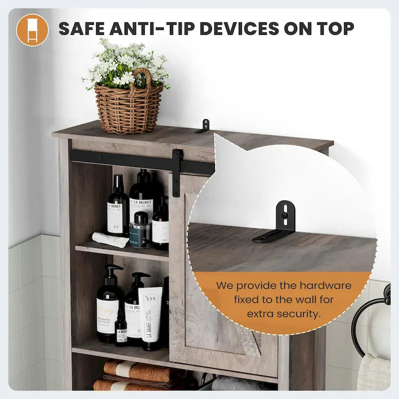 Bath Storage Cabinet Bathroom Space Saver Over the Toilet Bath Fixtures Bathroom Organizer Shelf - See Picture