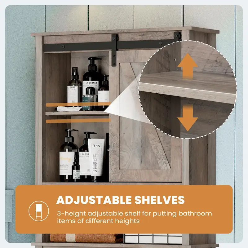 Bath Storage Cabinet Bathroom Space Saver Over the Toilet Bath Fixtures Bathroom Organizer Shelf - See Picture