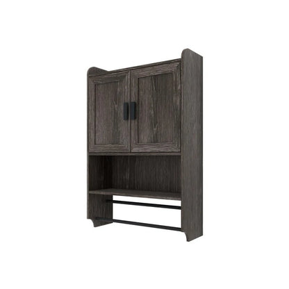 Bathroom Wall Cabinet with Adjustable Shelf, Towel Bar, and Paper Holder