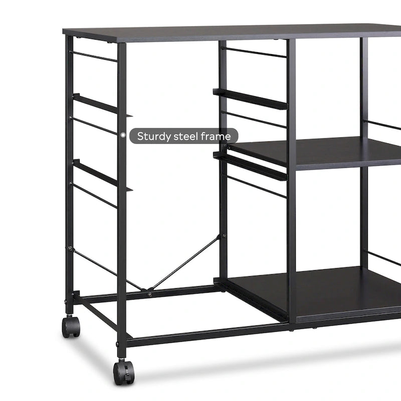 3 Drawer Mobile File Cabinet, Rolling Printer Stand with Open Storage Shelf, Fabric Lateral Filing Cabinet fits A4 or Letter