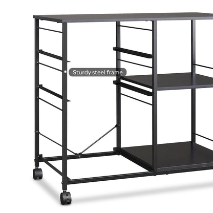 3 Drawer Mobile File Cabinet, Rolling Printer Stand with Open Storage Shelf, Fabric Lateral Filing Cabinet fits A4 or Letter