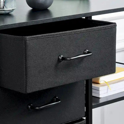 3 Drawer Mobile File Cabinet, Rolling Printer Stand with Open Storage Shelf, Fabric Lateral Filing Cabinet fits A4 or Letter