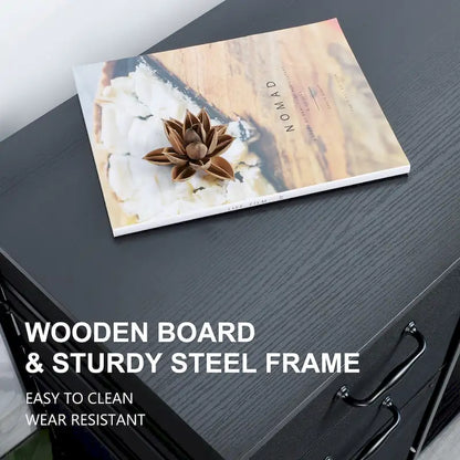 3 Drawer Mobile File Cabinet, Rolling Printer Stand with Open Storage Shelf, Fabric Lateral Filing Cabinet fits A4 or Letter