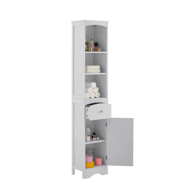 Merax Tall Bathroom Cabinet with Storage Cabinet, Drawer, Shelves