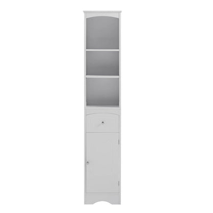 Merax Tall Bathroom Cabinet with Storage Cabinet, Drawer, Shelves