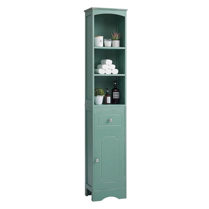 Merax Tall Bathroom Cabinet with Storage Cabinet, Drawer, Shelves