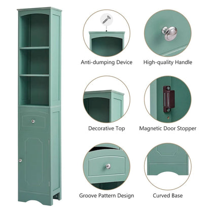 Merax Tall Bathroom Cabinet with Storage Cabinet, Drawer, Shelves