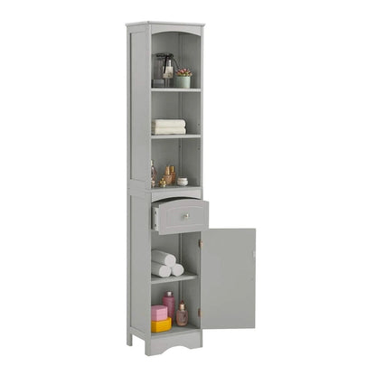 Merax Tall Bathroom Cabinet with Storage Cabinet, Drawer, Shelves